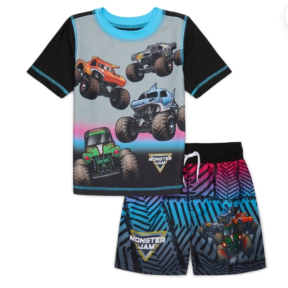 B1G1@50%Off- Character Infant Boy Rash Guard and Swim Shorts Set, 2-Piece